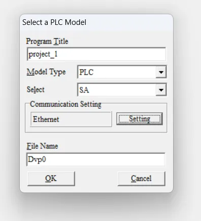 img/delta plc wplsoft intro/Select PLC Model in Delta WPLSOFT.webp